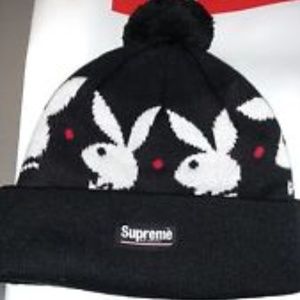 supreme x playboy beanie